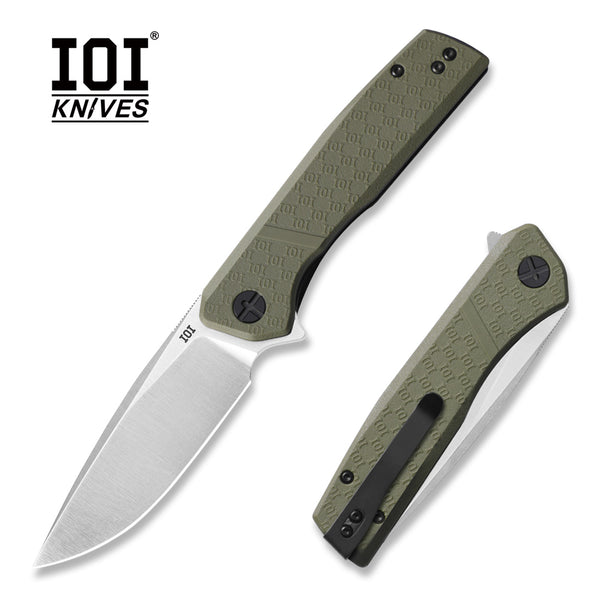 IOI Scout I20432 Folding Pocket Knife for Men – 3.62" D2 Satin Blade EDC Knife with Clip, Enhanced with Custom Left-Side Clip, Excellent for Camping, Work, Outdoor Tasks, and Everyday Carry