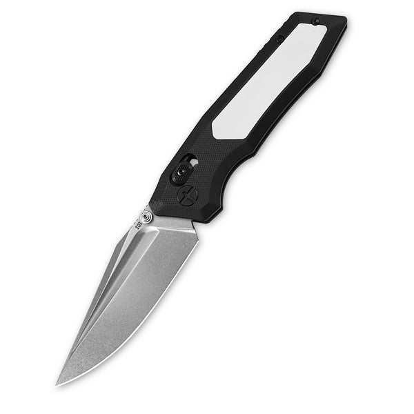United Force UF01DWW Folding Knife – 3.66" S35VN Drop Point Blade, Black & White G10 Handle, Crossbar Lock, Titanium Clip, Premium EDC Pocket Knife