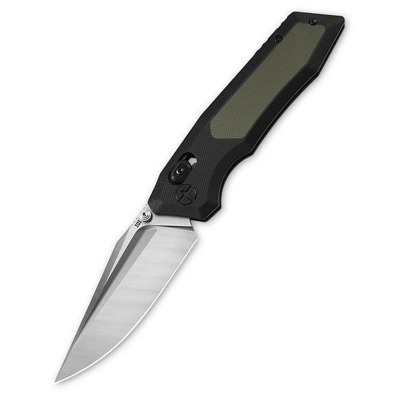 United Force Folding Pocket Knife – 2.98" S35VN Satin Blade, Black & Green G10 Handle, Black Titanium Clip – Premium Compact EDC Knife for Everyday Carry, Camping & Outdoor Adventures